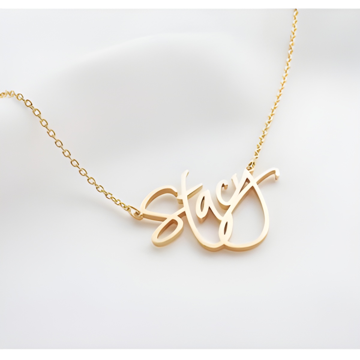 Sterling silver name necklace carrying your story close