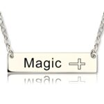 Custom nameplate bar necklace for personal stories