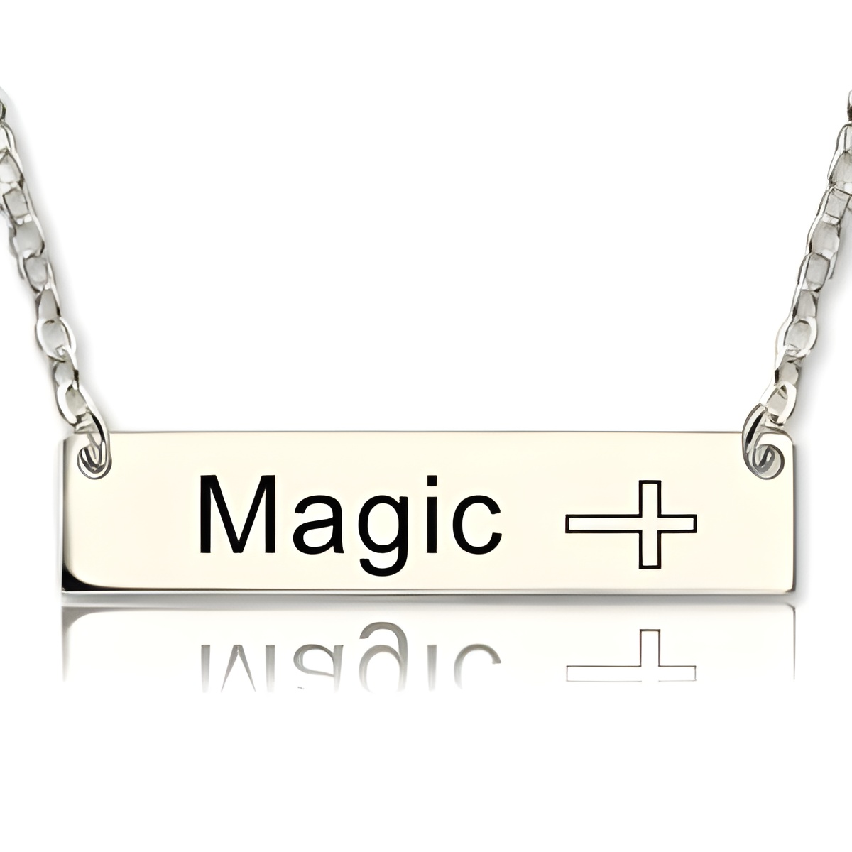 Custom nameplate bar necklace for personal stories