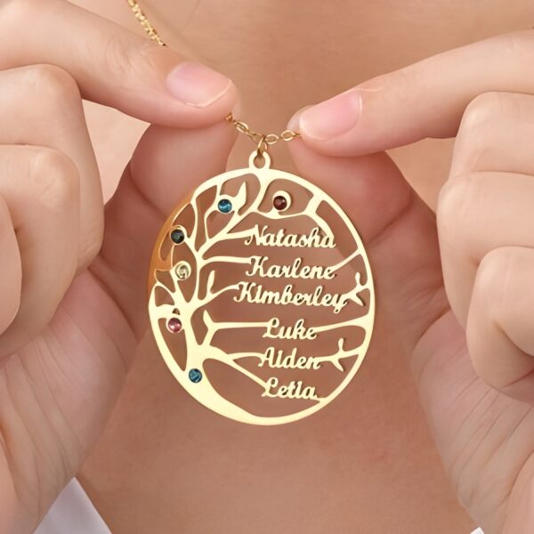 family tree birthstone necklace for cherished moments