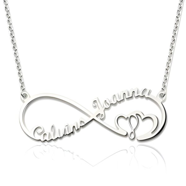 Heart-in-Heart Name Necklace for cherished lovers