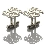 Carry His Legacy – Monogram Sterling Silver Cufflinks – For the Groom, Father, and Timeless Celebrations - Image 2