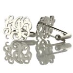 Monogram sterling silver cufflinks for timeless celebrations