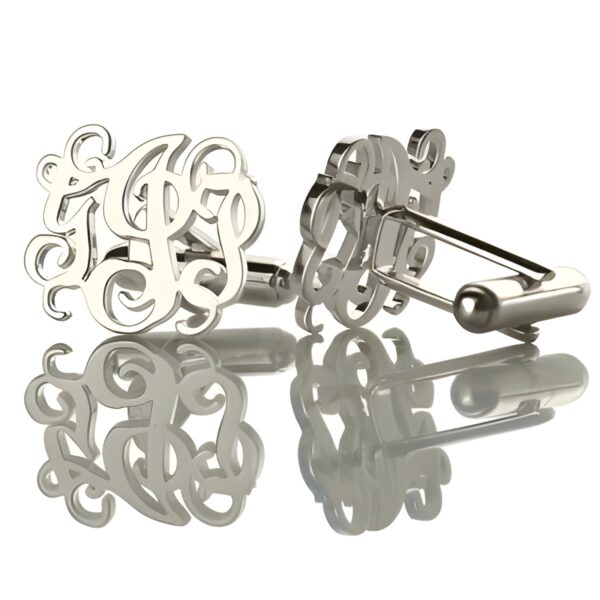 Monogram sterling silver cufflinks for timeless celebrations