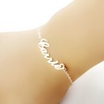 Embrace Your Name's Glow – Delicate Sterling Silver Name Bracelet & Anklet – For Her Special Moments - Image 4