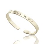 latitude and longitude cuff bracelet for cherished memories
