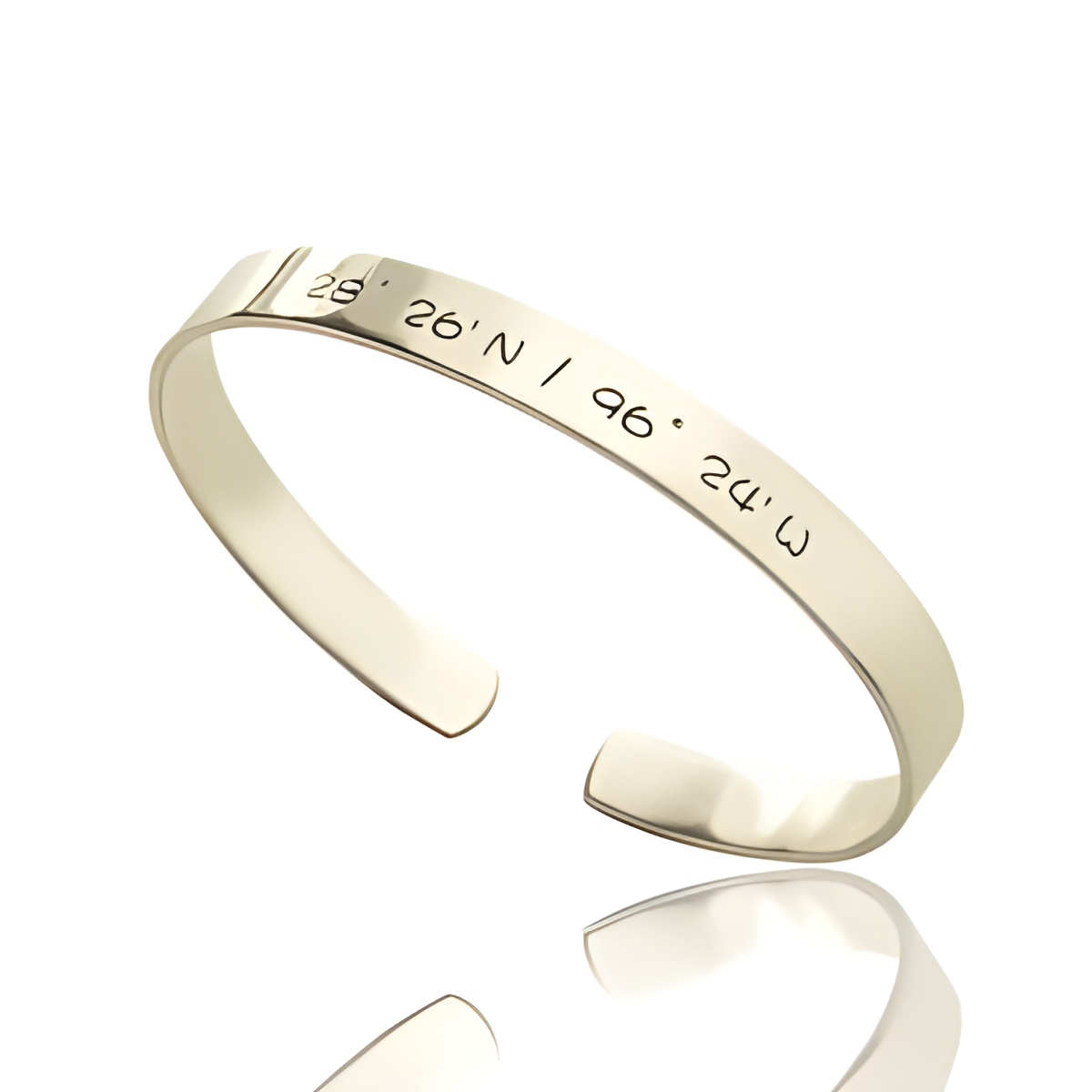 latitude and longitude cuff bracelet for cherished memories