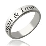 Custom name ring for loved ones in stainless steel
