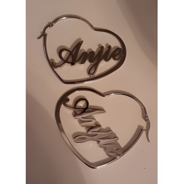 Personalized heart hoop earrings for your unique story