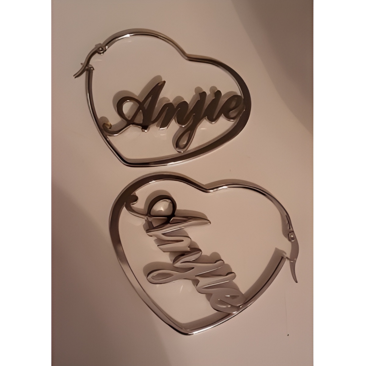 Personalized heart hoop earrings for your unique story