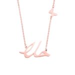 Embrace Your Story – Elegant Arabic Name Necklace with Delicate Butterfly – A Cherished Keepsake for Her - Image 3