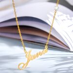 Embrace Your Story – Name & Birthstone Necklace in Rose Gold – A Timeless Treasure for Her - Image 4