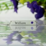 Carry Your Story Close – Nameplate Bar Necklace with Birthstone – A Cherished Keepsake for Every Day - Image 3