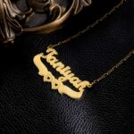 Carry Your Story Close – Elegant Name Necklace in Brass – A Timeless Treasure for Her - Image 3