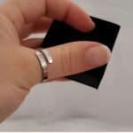 double name stainless steel ring for cherished moments