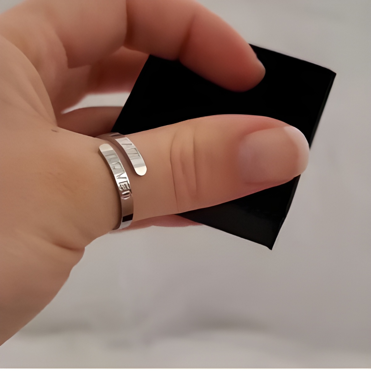 double name stainless steel ring for cherished moments