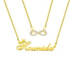Embrace Endless Connections – Double-Layered Infinity Name Necklace – A Timeless Treasure for Her - Image 2
