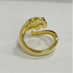 Embrace the Wild Spirit – Adjustable Panther Ring in Sterling Silver and Brass – For the Bold and Fearless - Image 2