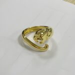 Adjustable panther ring gift for bold spirits