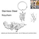 Photo engraved pet keychain for cherished companions