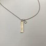 Carry Your Story Close – Engraved Bar Necklace with Birthstone – A Cherished Keepsake for Her - Image 2