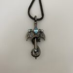 Embrace Strength and Spirit – Dragon and Sword Birthstone Necklace – A Bold Treasure for the Courageous Heart - Image 3