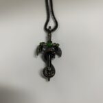 Embrace Strength and Spirit – Dragon and Sword Birthstone Necklace – A Bold Treasure for the Courageous Heart - Image 5