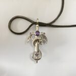 Embrace Strength and Spirit – Dragon and Sword Birthstone Necklace – A Bold Treasure for the Courageous Heart - Image 8