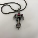 Dragon and Sword Birthstone Necklace for courageous hearts