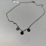 Circle initial memorial necklace for pets