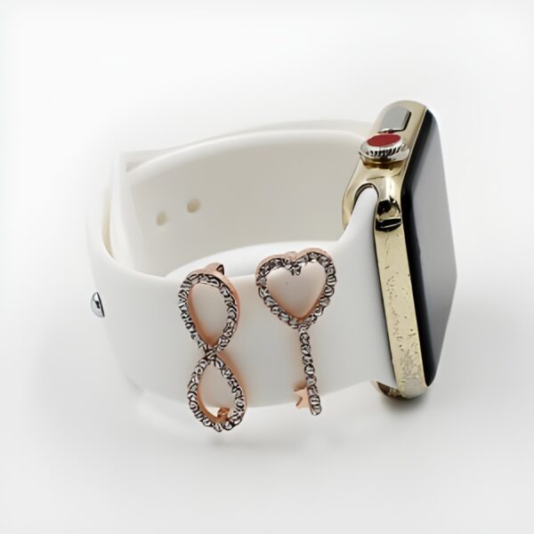 Infinity key charm for Apple Watch symbolizing endless love