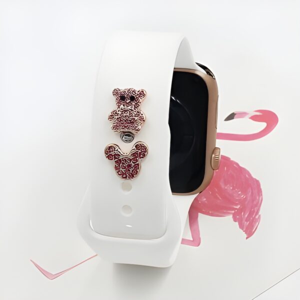Customizable pink watch charm for Apple Watch lovers