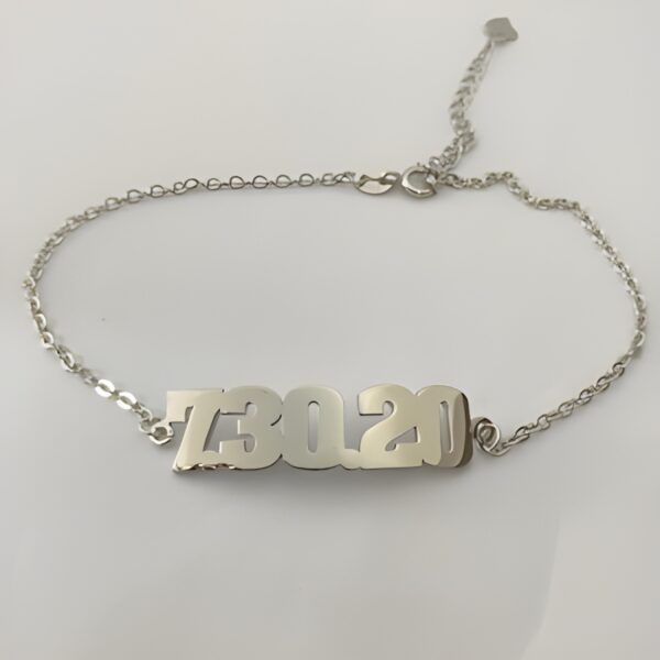 Personalized date anklet for him, a timeless reminder