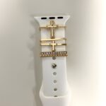 Cross charm accessory for Apple Watch symbolizing faith