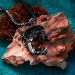 Embrace Celestial Grace – Moon Dragon Birthstone Pendant Necklace – A Timeless Treasure for Her - Image 6
