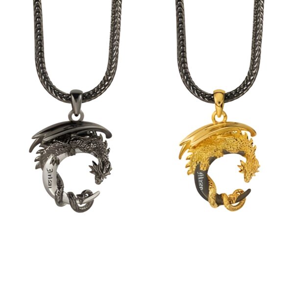 Moon Dragon Birthstone Pendant Necklace for her