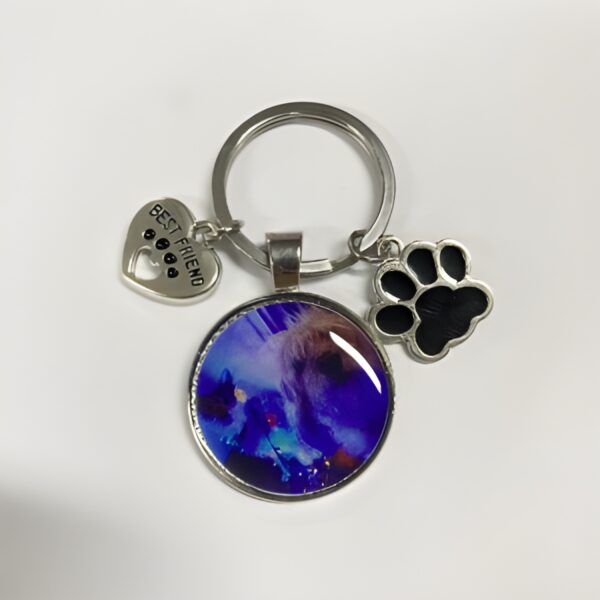 Custom pet photo keychain for cherished pet lovers