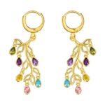 Embrace Your Roots – Custom Family Tree Birthstone Earrings – A Cherished Gift for Mom and Grandmother - Image 11