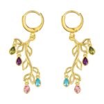 Embrace Your Roots – Custom Family Tree Birthstone Earrings – A Cherished Gift for Mom and Grandmother - Image 9