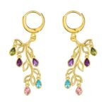 Embrace Your Roots – Custom Family Tree Birthstone Earrings – A Cherished Gift for Mom and Grandmother - Image 10