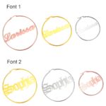 Custom name hoop earrings celebrating your unique story