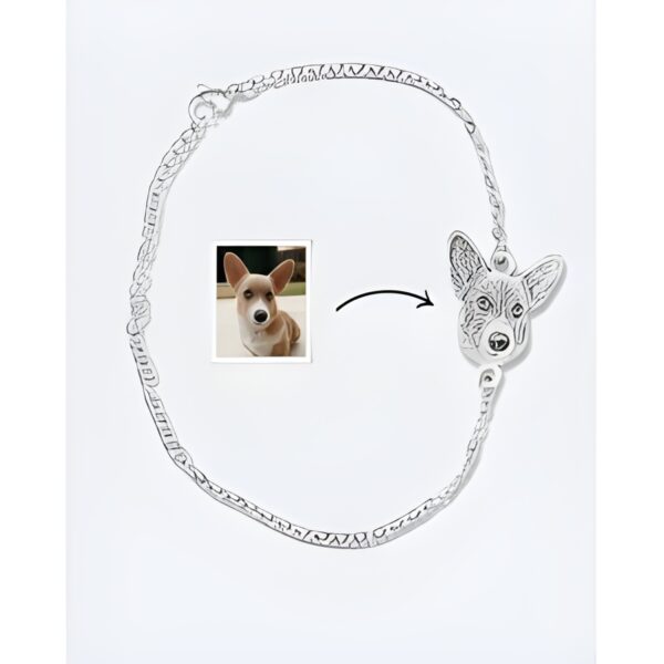 Engraved pet photo keychain for cherished pet lovers