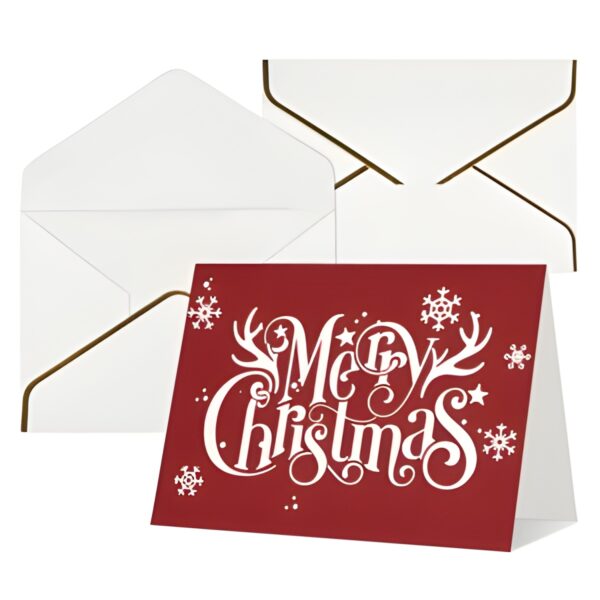 Elegant gold-edged greeting card for cherished moments