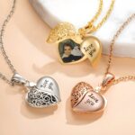 Hold Love Close – Heart-Shaped Photo Locket Necklace – A Cherished Keepsake for Mom and Grandma - Image 2