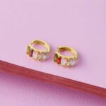 Celebrate Your Loved Ones – Custom Family Birthstone Hoop Earrings – A Cherished Gift for Her Heart - Image 2
