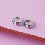 Celebrate Your Loved Ones – Custom Family Birthstone Hoop Earrings – A Cherished Gift for Her Heart - Image 4