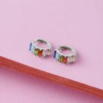Celebrate Your Loved Ones – Custom Family Birthstone Hoop Earrings – A Cherished Gift for Her Heart - Image 9