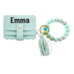 Embrace Every Moment – Chic Keychain Wallet with Beaded Wristlet – For Her Daily Style and Convenience - Image 5