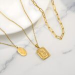 Embrace Your Story – Layered Initial & Birth Flower Necklace Set – A Cherished Gift for Her - Image 7