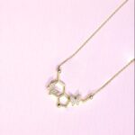 Embrace Joy and Transformation – Serotonin Molecule Necklace with Delicate Butterfly – For Her, A Symbol of Happiness and Calm - Image 2